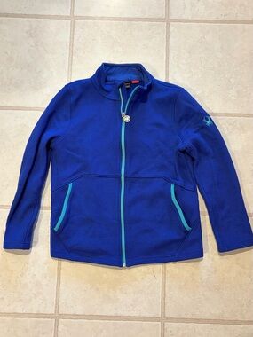 Spyder Kids Royal Blue Jacket with Teal Trim